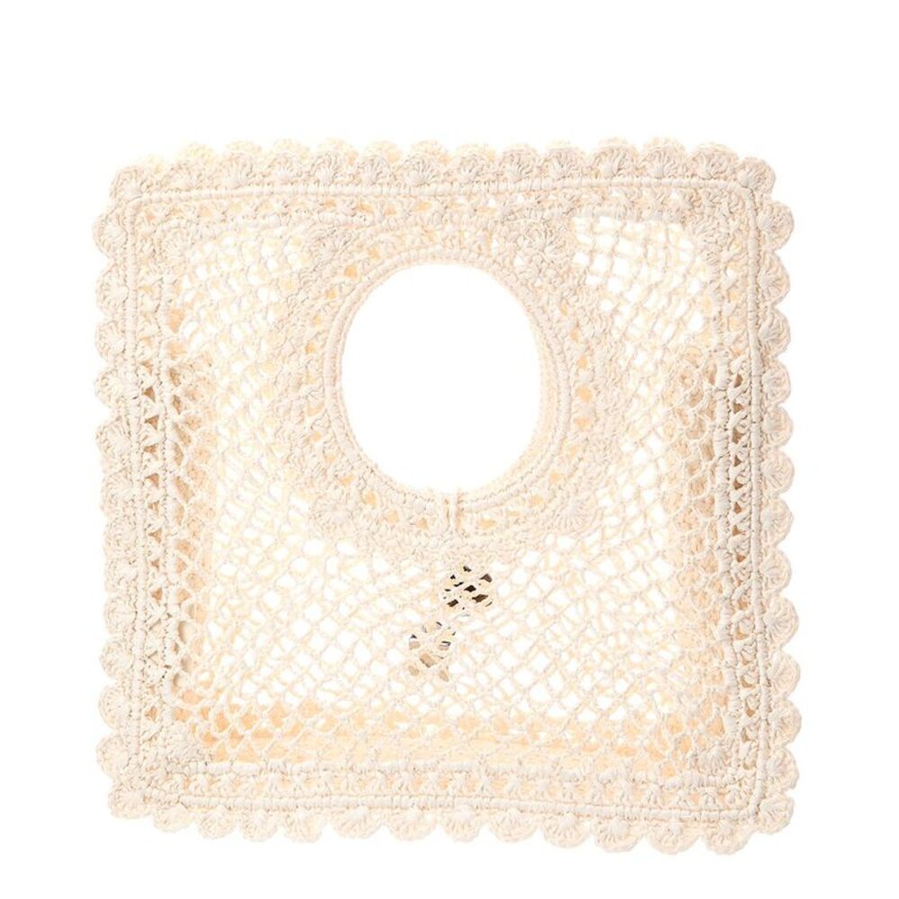 Jacquemus Spiaggia Small Raffia Square Tote, White - Picture 2 of 4